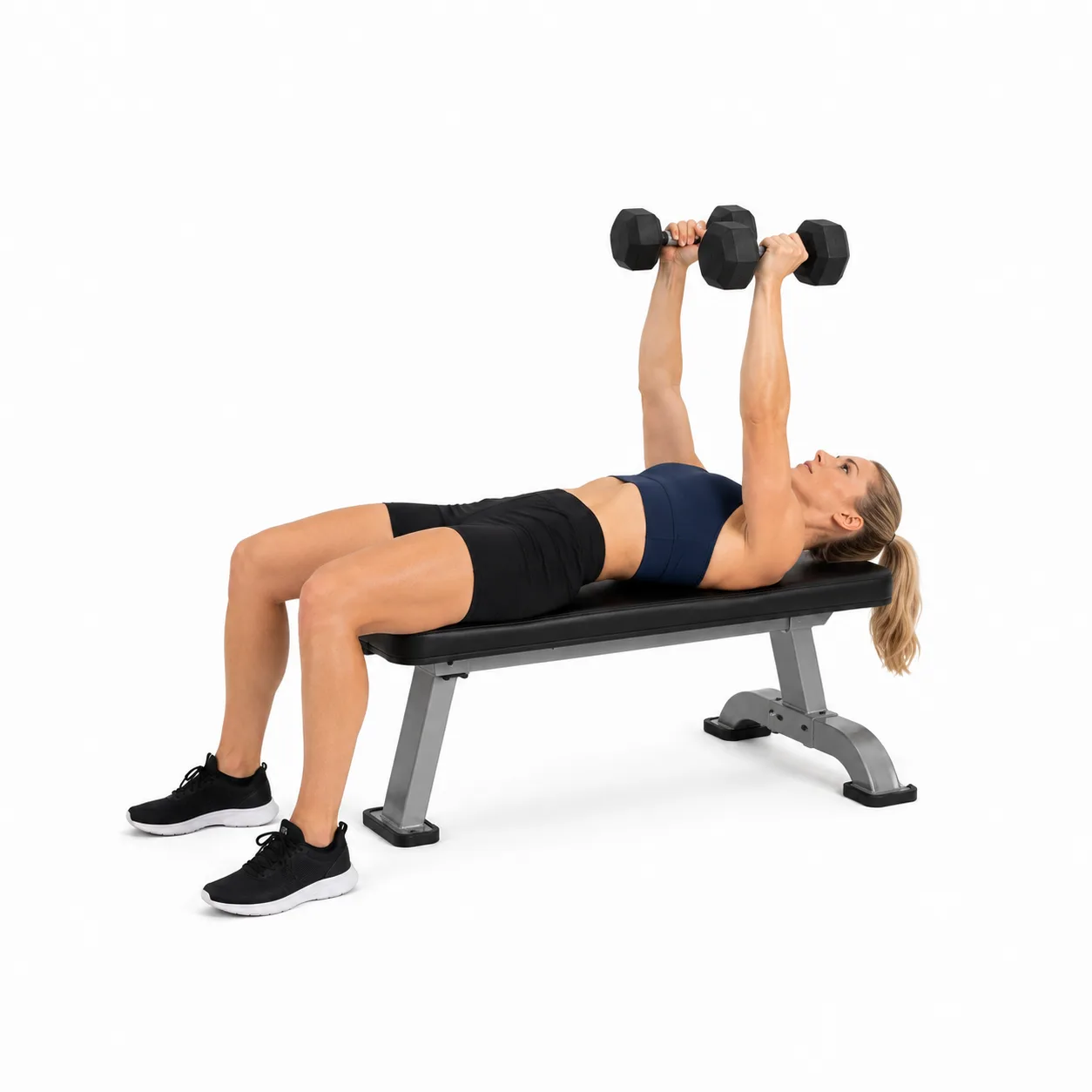 Bench Press - Flat Dumbbell exercise reference