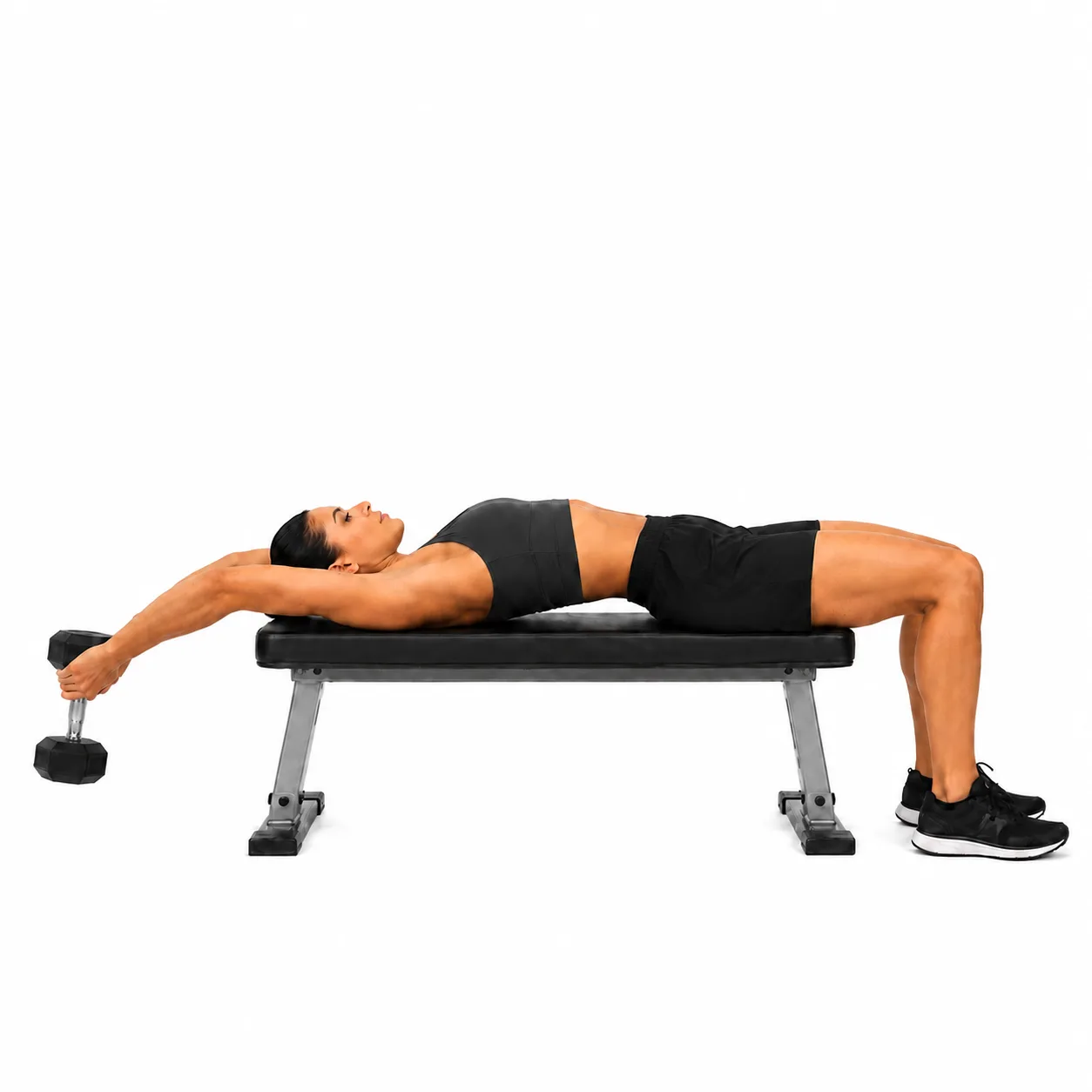 Pullover - Bench (Supine) Dumbbell exercise reference