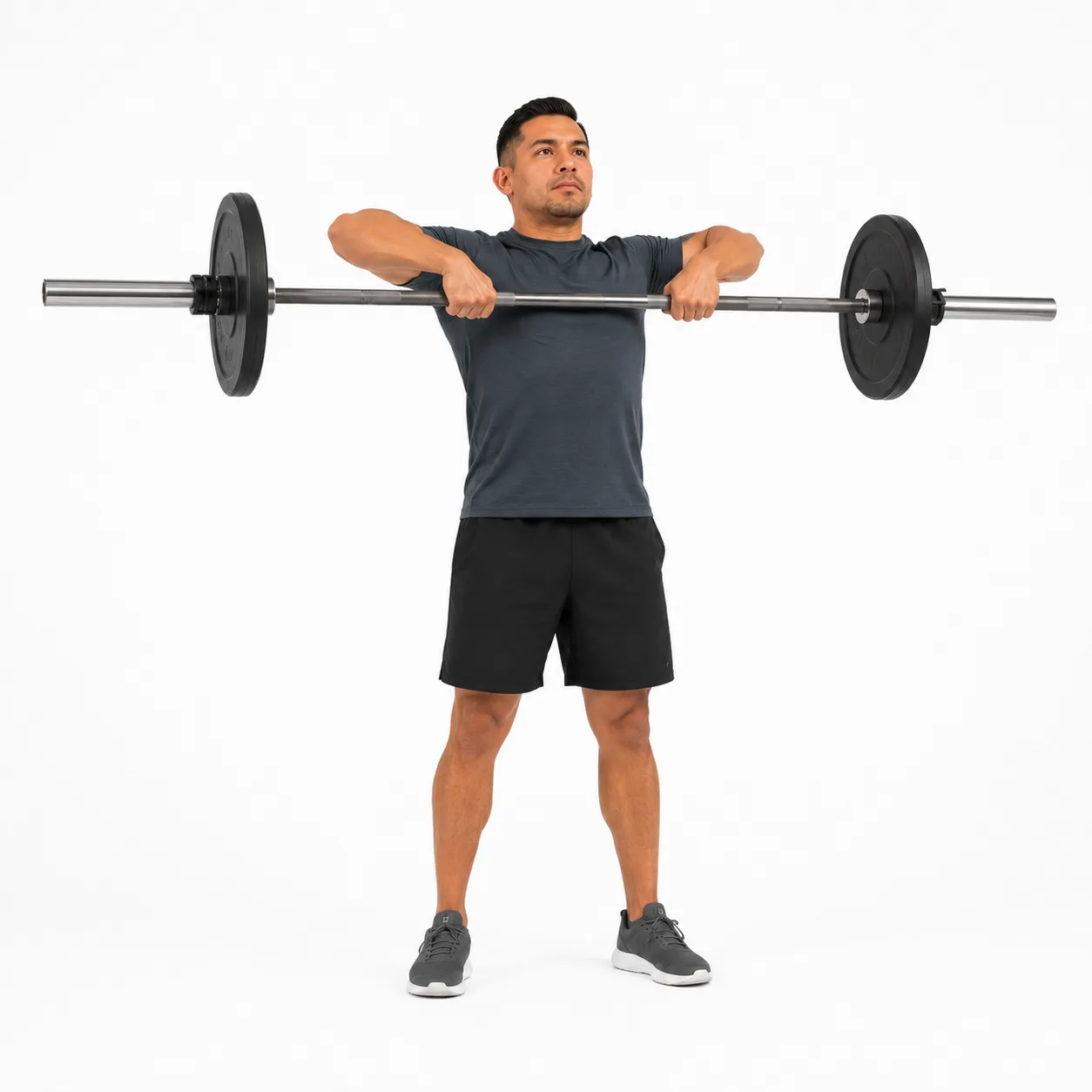 Upright Row - Wide Grip Barbell exercise reference